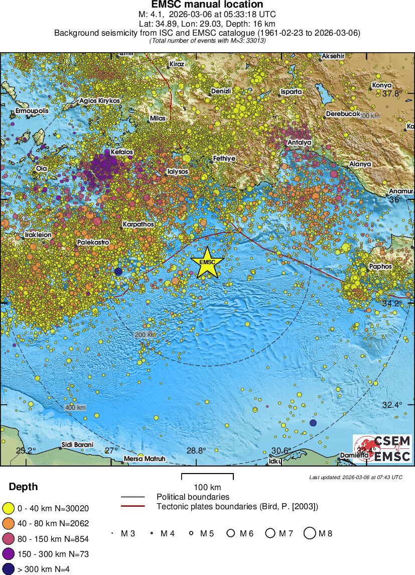 regional historical seismicity