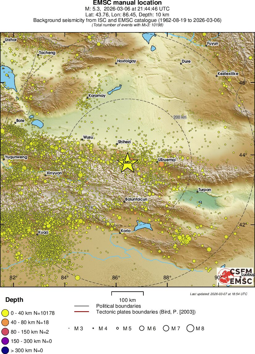 regional historical seismicity