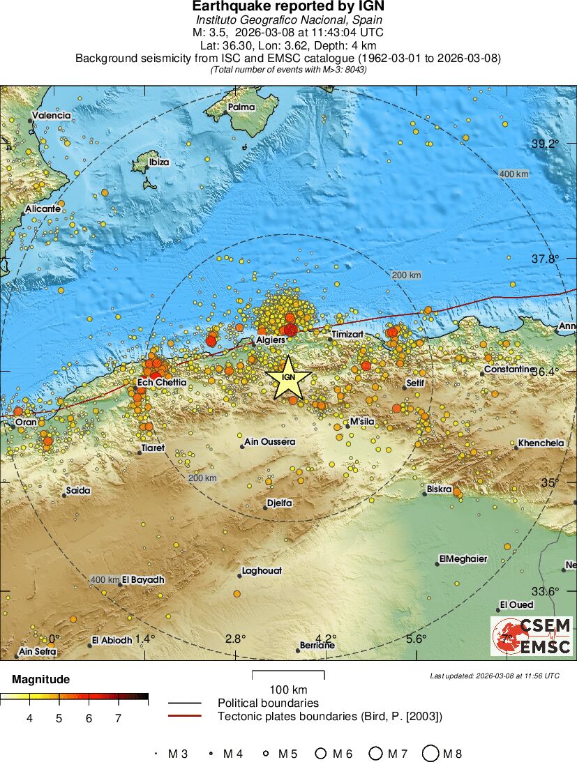 regional magnitude historical seismicity