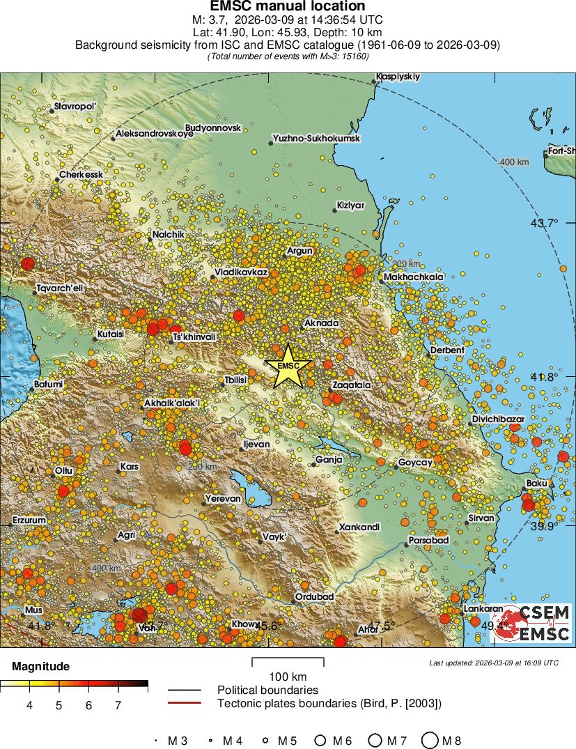 regional magnitude historical seismicity