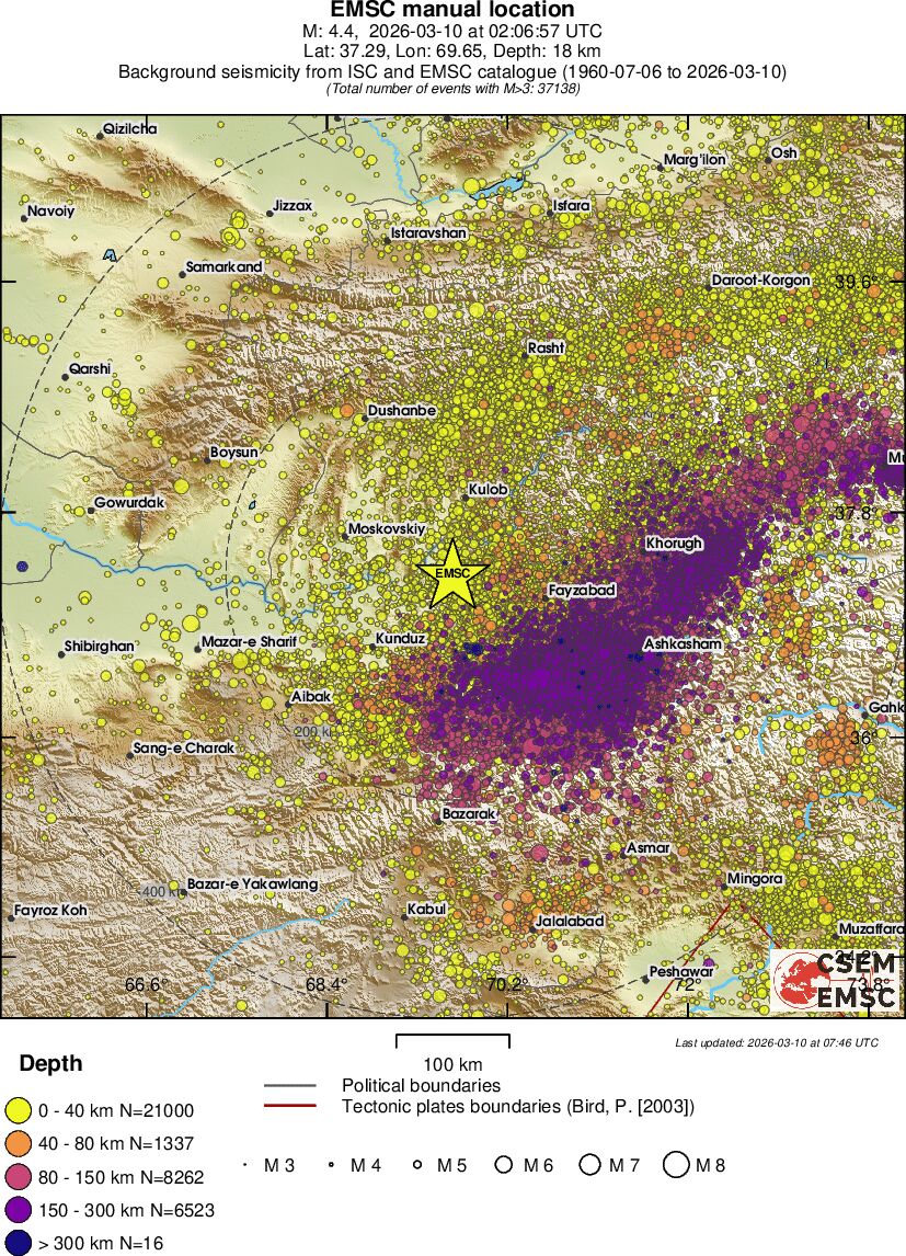 regional historical seismicity