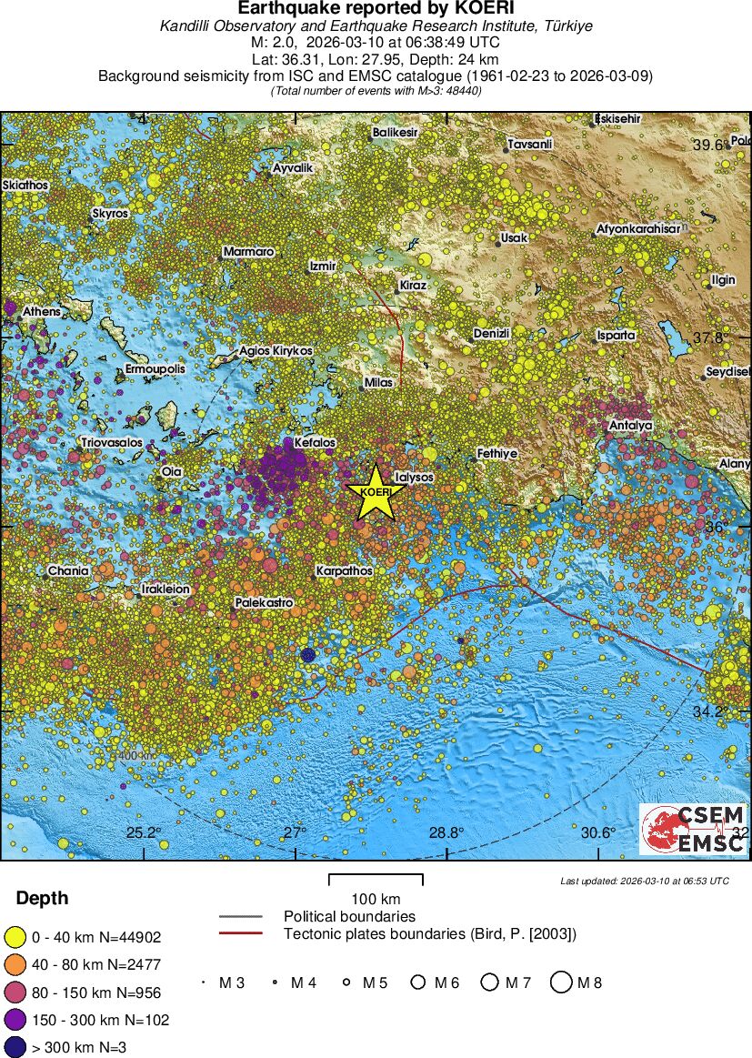 regional historical seismicity