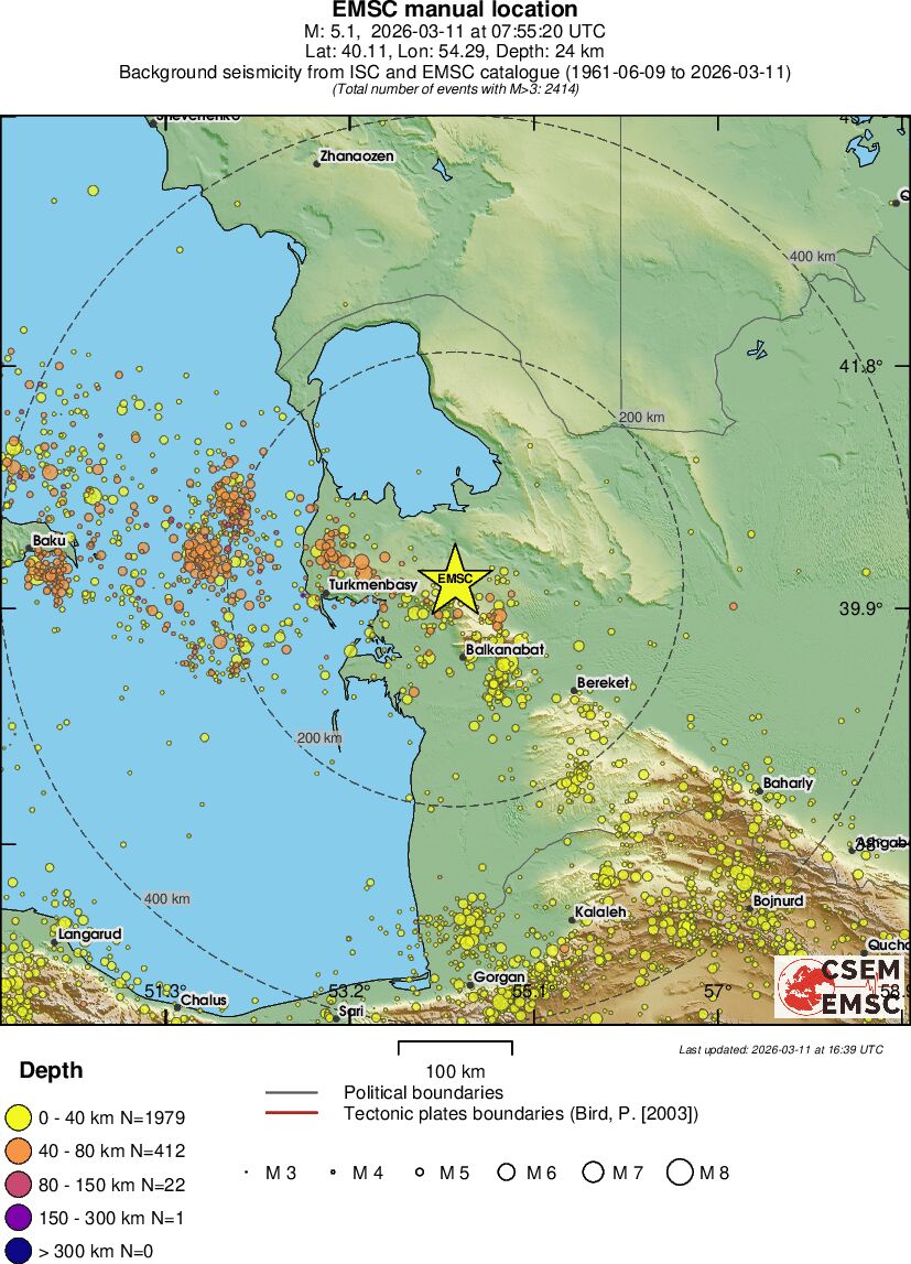 regional historical seismicity
