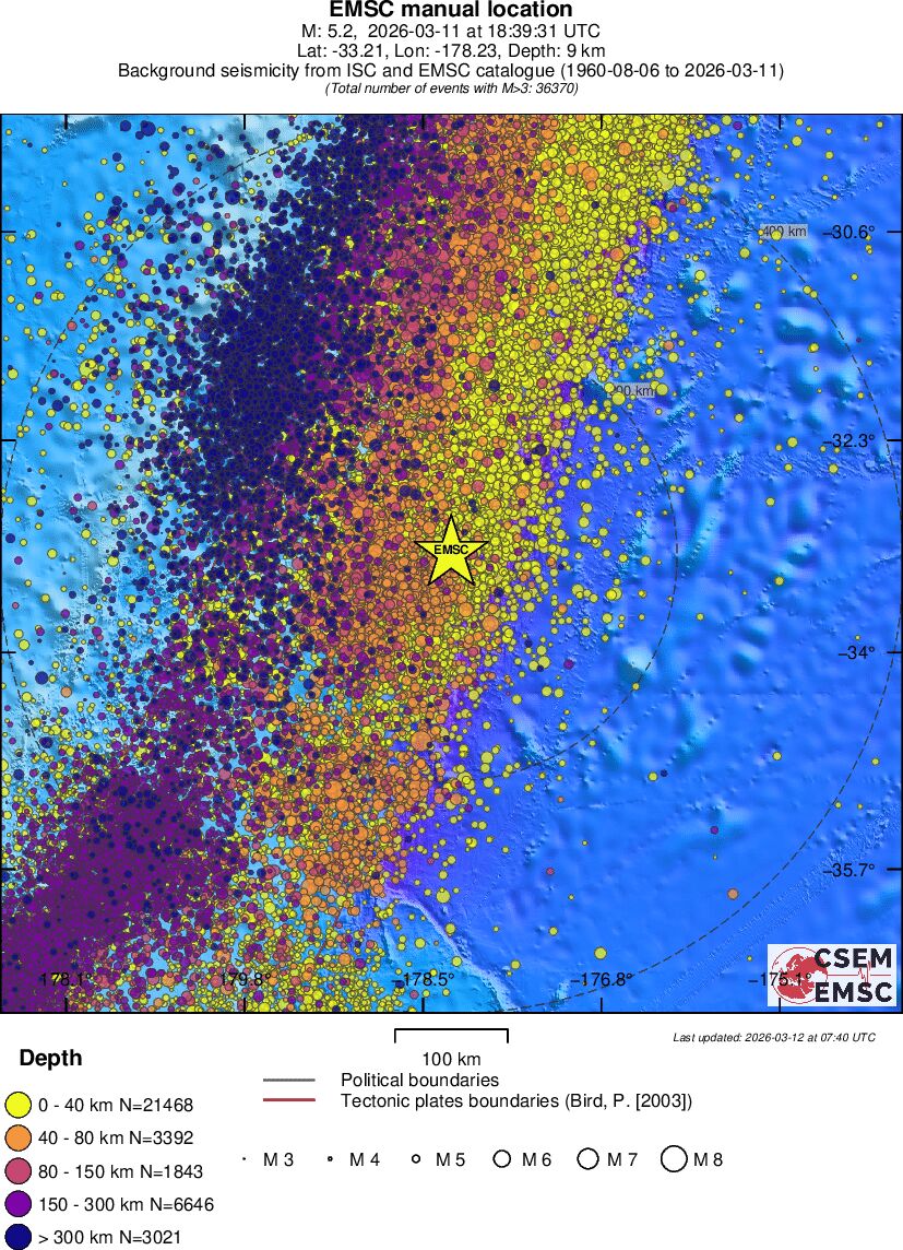 regional historical seismicity