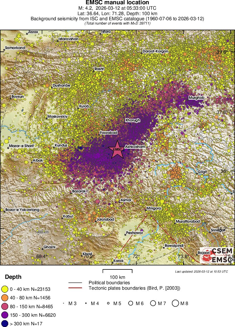 regional historical seismicity