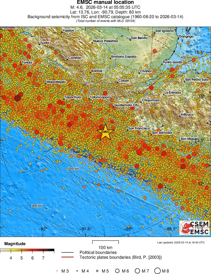 regional magnitude historical seismicity