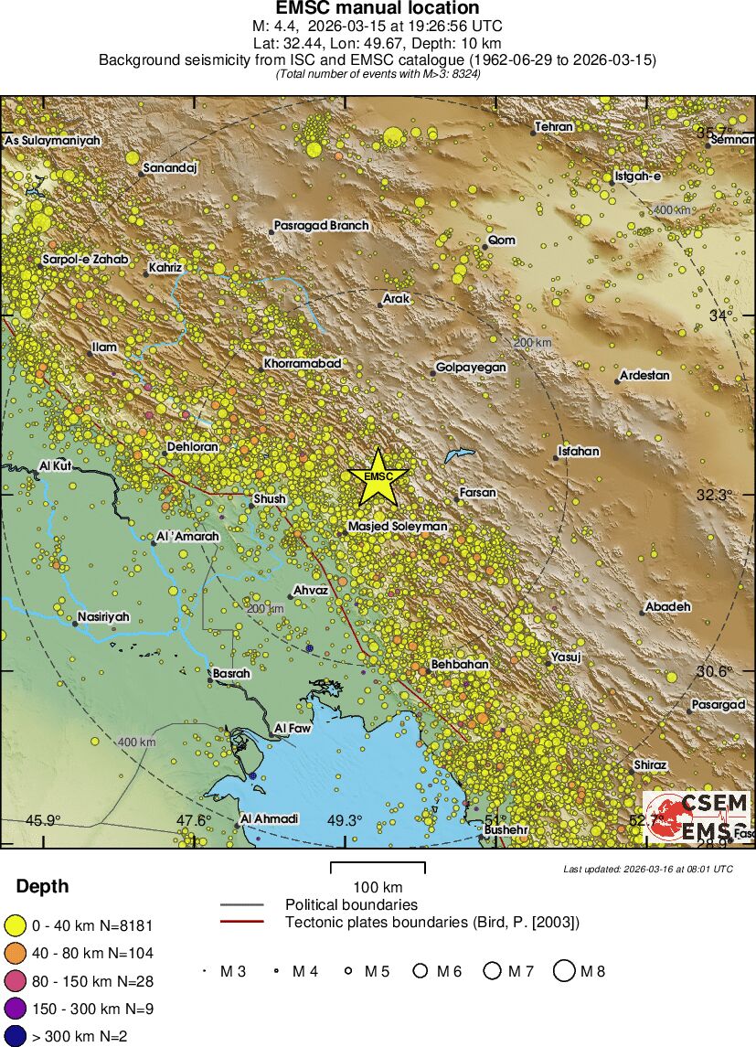 regional historical seismicity