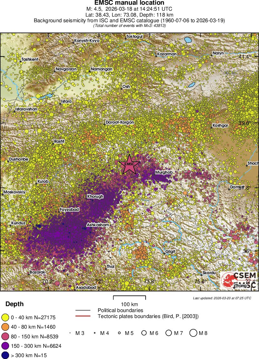 regional historical seismicity