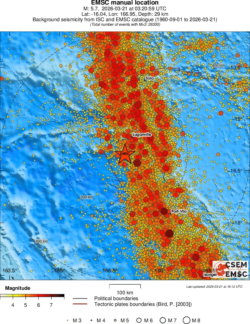 regional magnitude historical seismicity