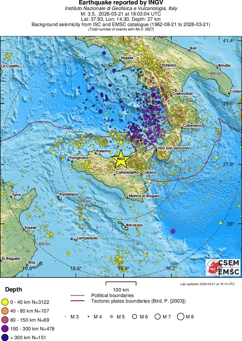 regional historical seismicity