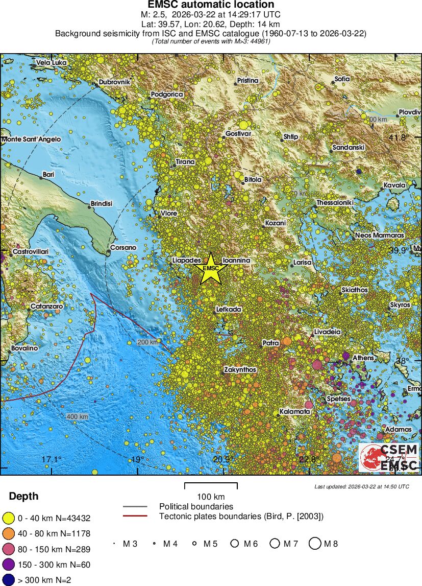 regional historical seismicity