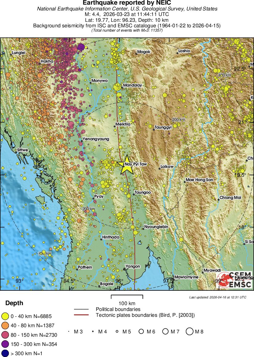 regional historical seismicity