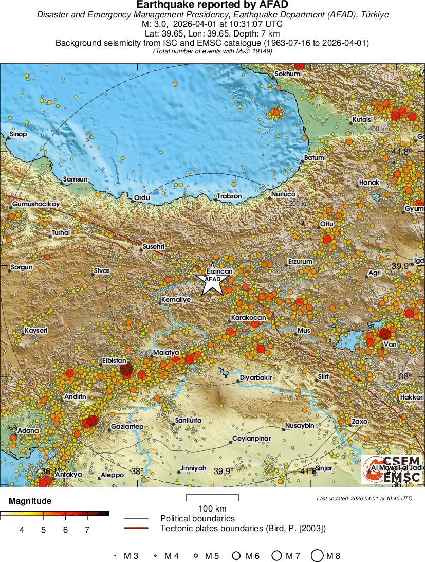 regional magnitude historical seismicity