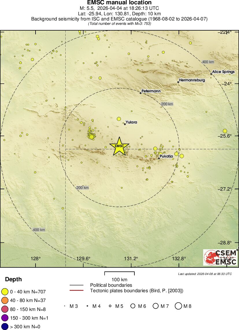 regional historical seismicity