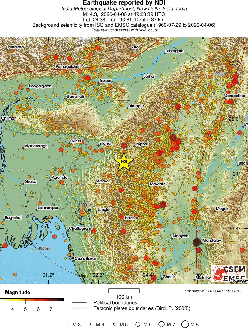 regional magnitude historical seismicity