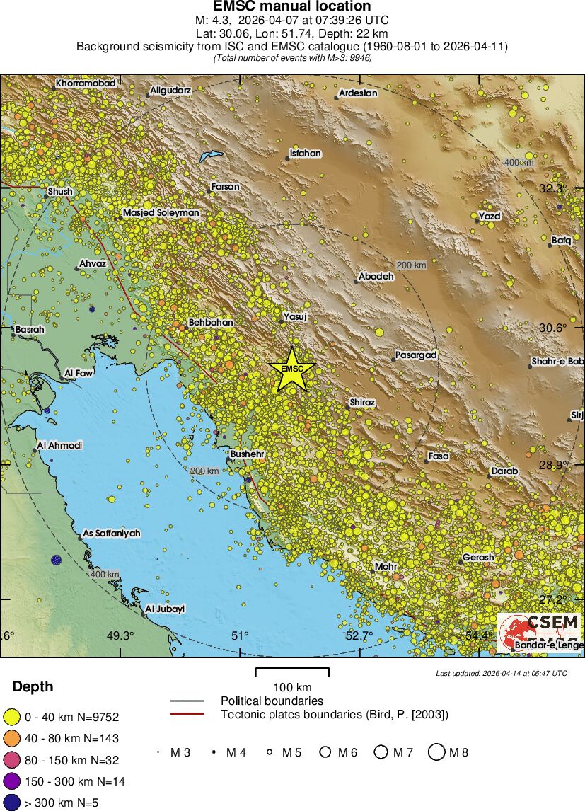 regional historical seismicity