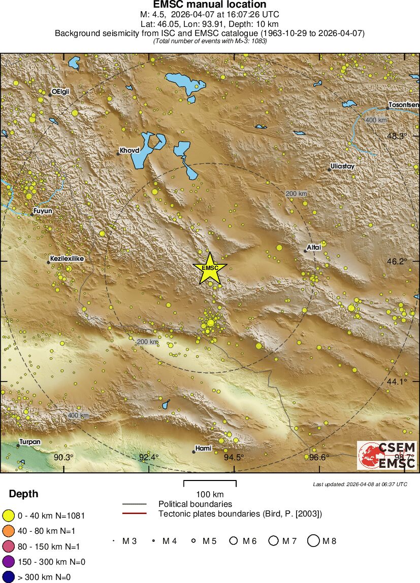 regional historical seismicity