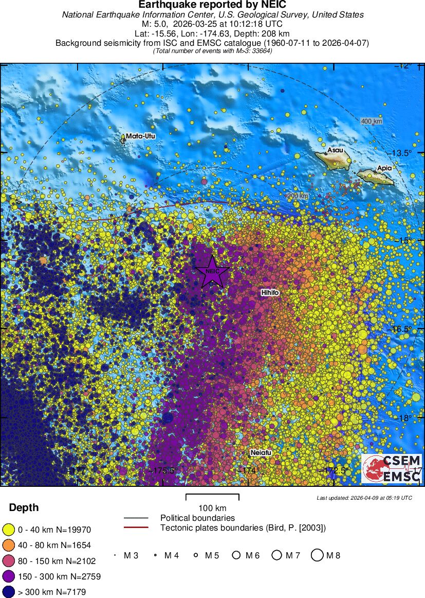 regional historical seismicity