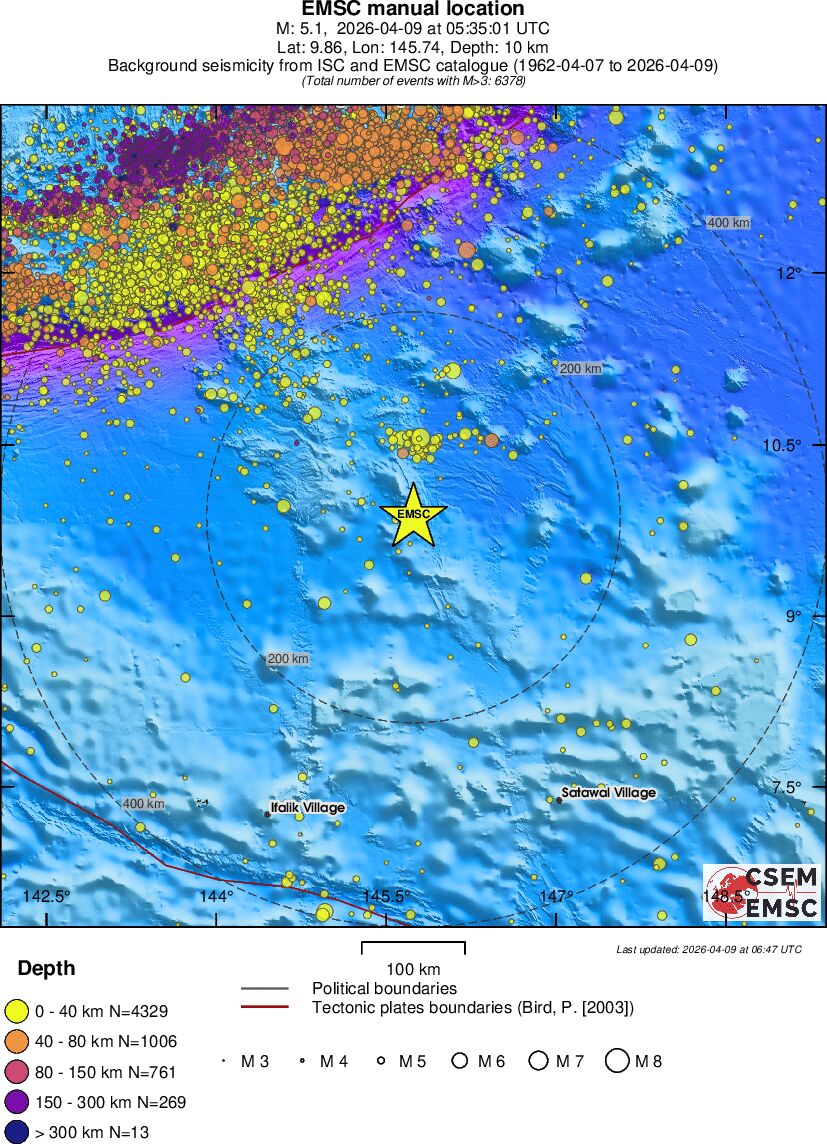 regional historical seismicity