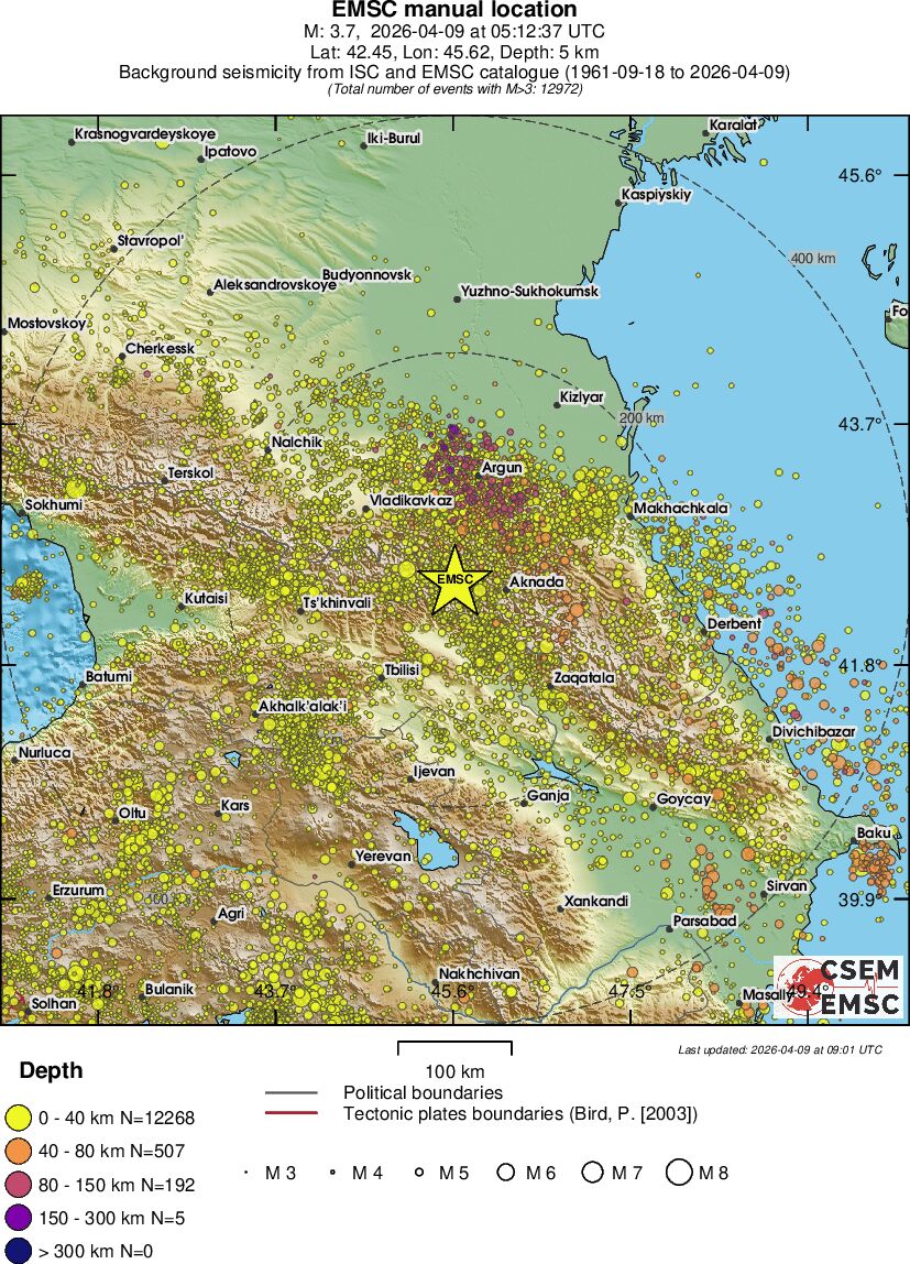 regional historical seismicity