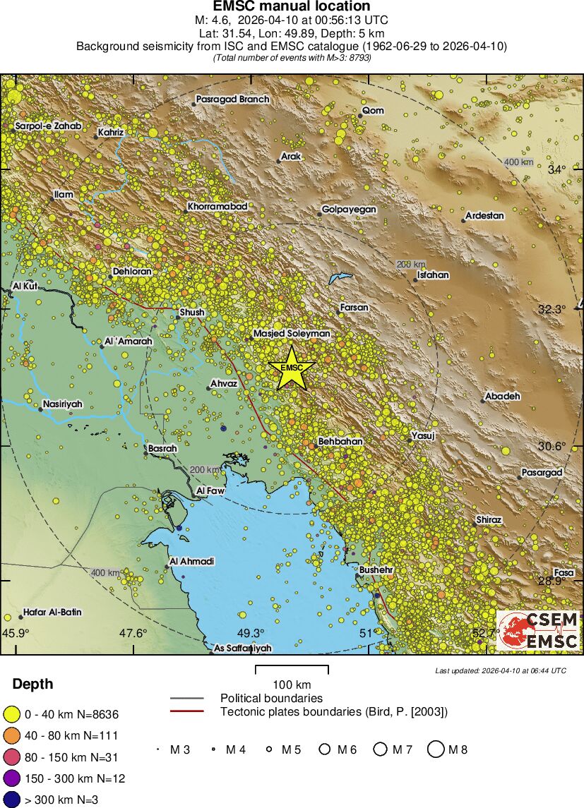 regional historical seismicity