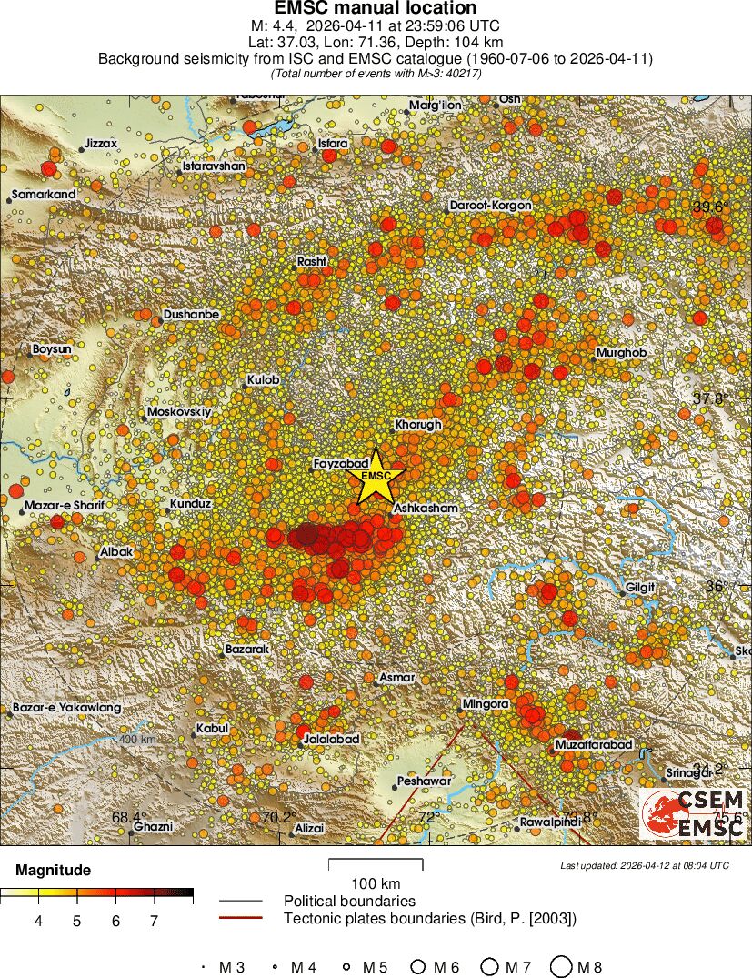 regional magnitude historical seismicity
