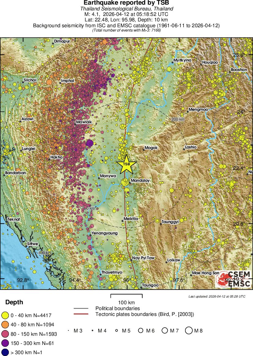 regional historical seismicity