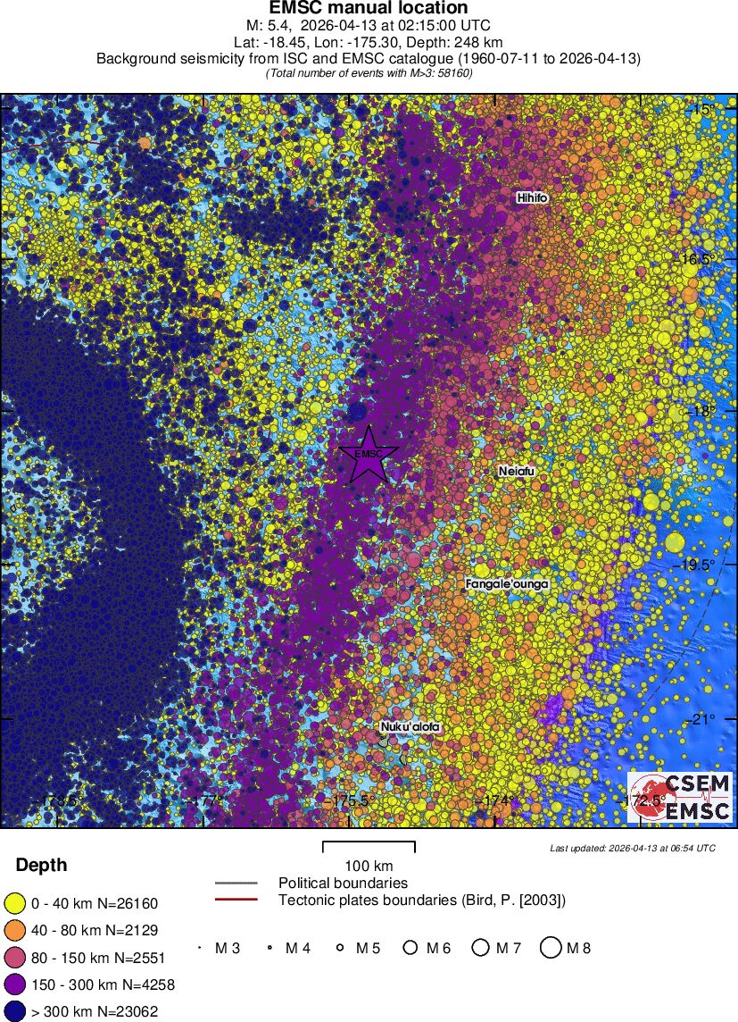 regional historical seismicity