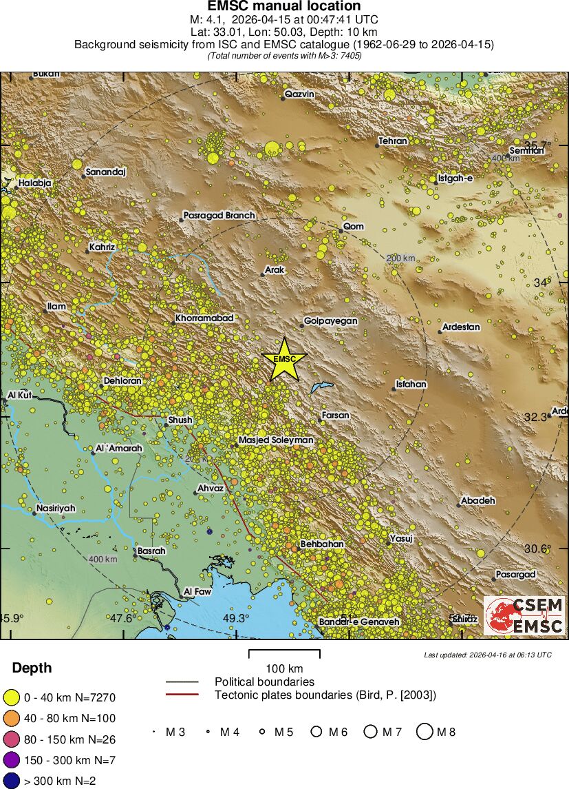 regional historical seismicity