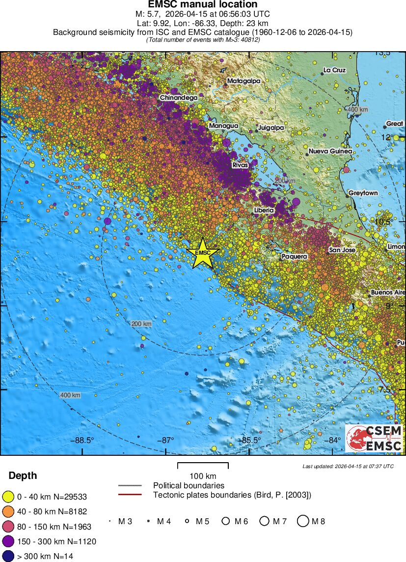 regional historical seismicity