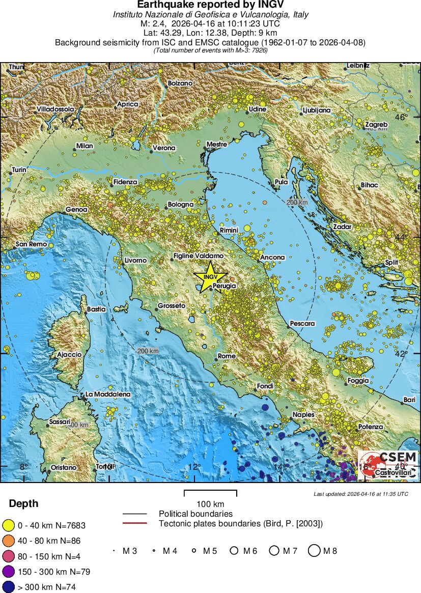 regional historical seismicity