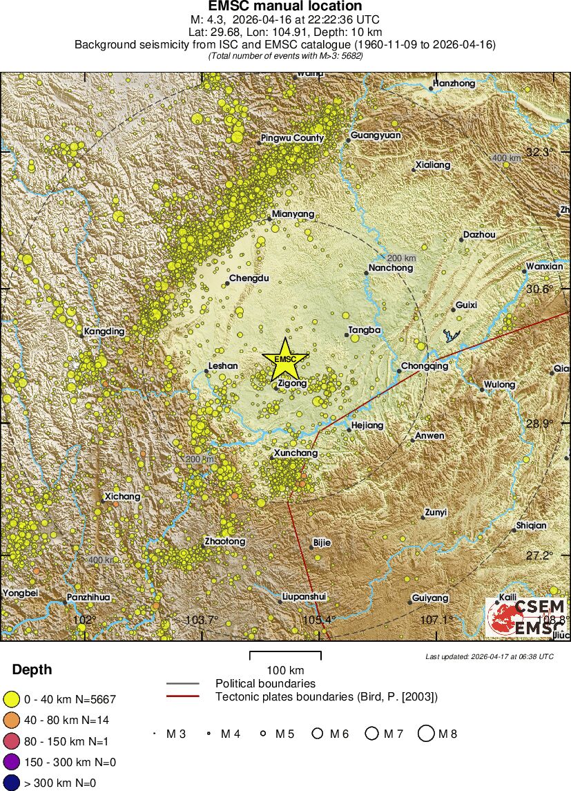 regional historical seismicity