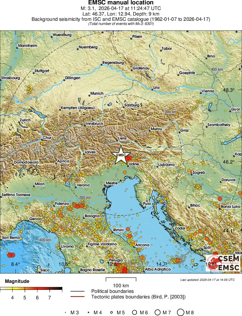 regional magnitude historical seismicity