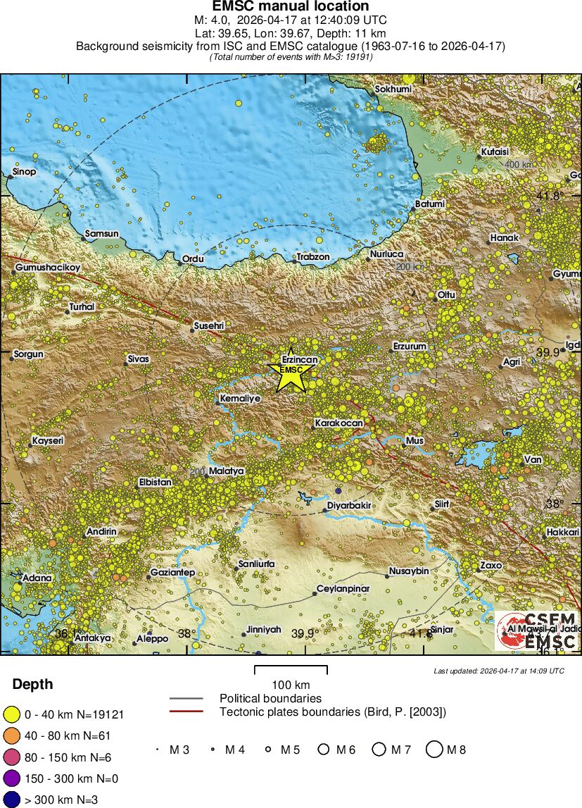 regional historical seismicity