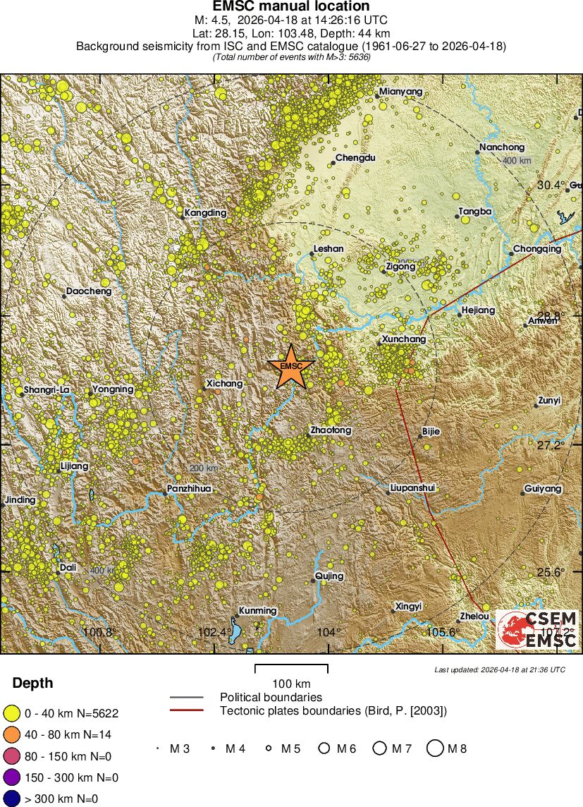 regional historical seismicity