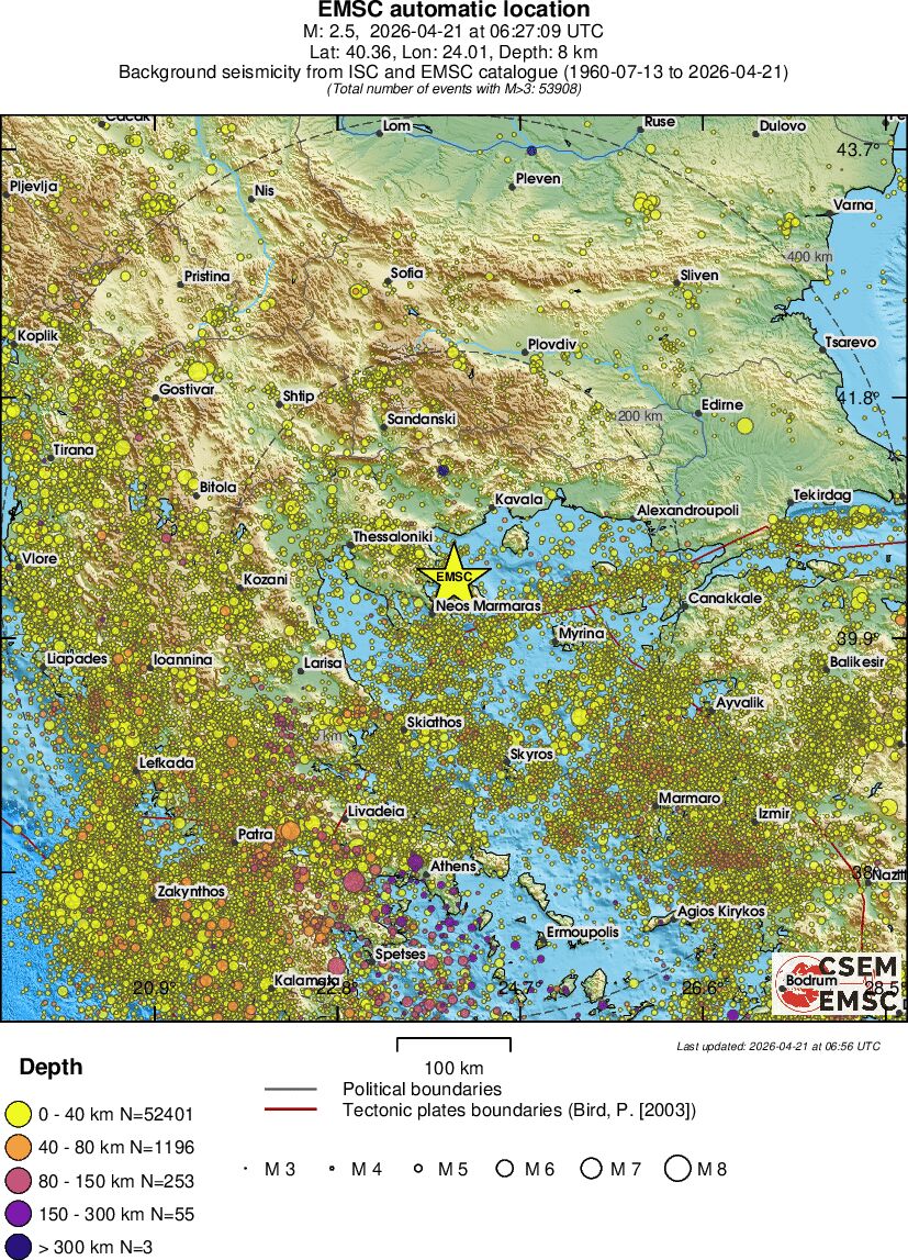 regional historical seismicity