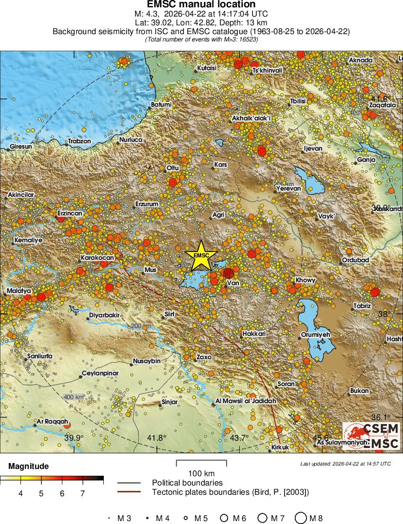 regional magnitude historical seismicity