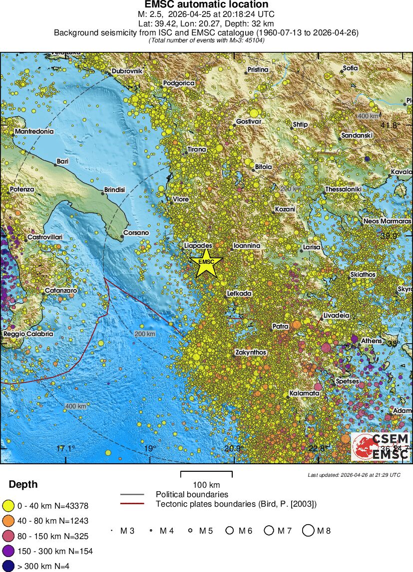 regional historical seismicity