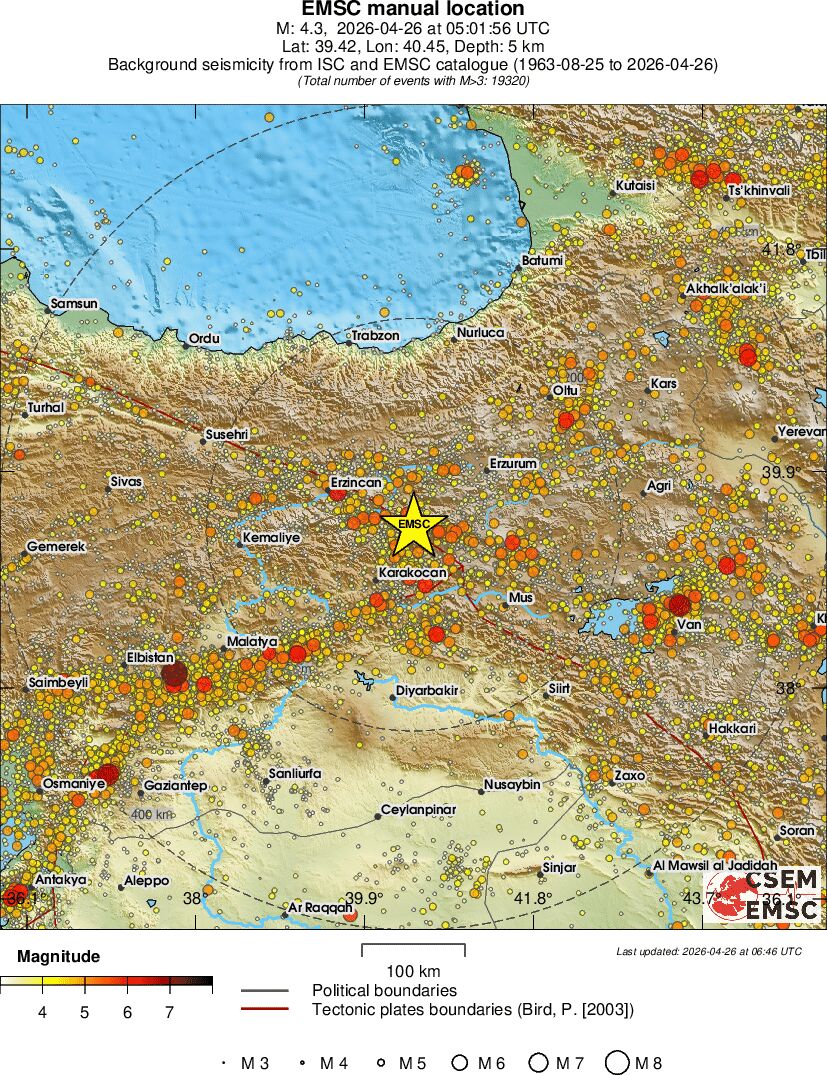 regional magnitude historical seismicity