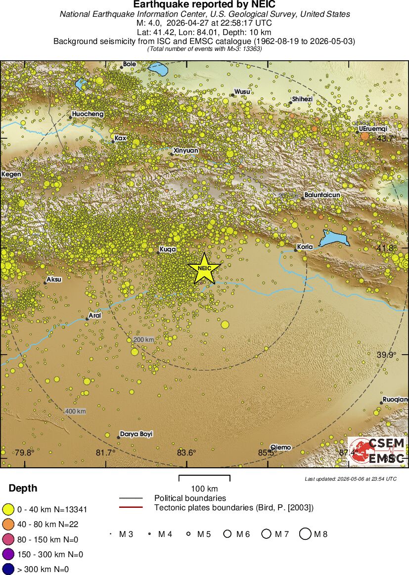 regional historical seismicity