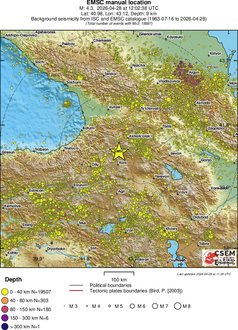 regional historical seismicity