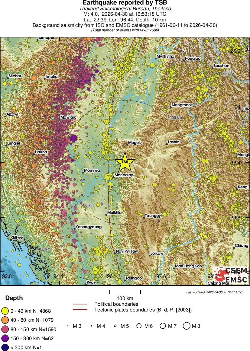 regional historical seismicity