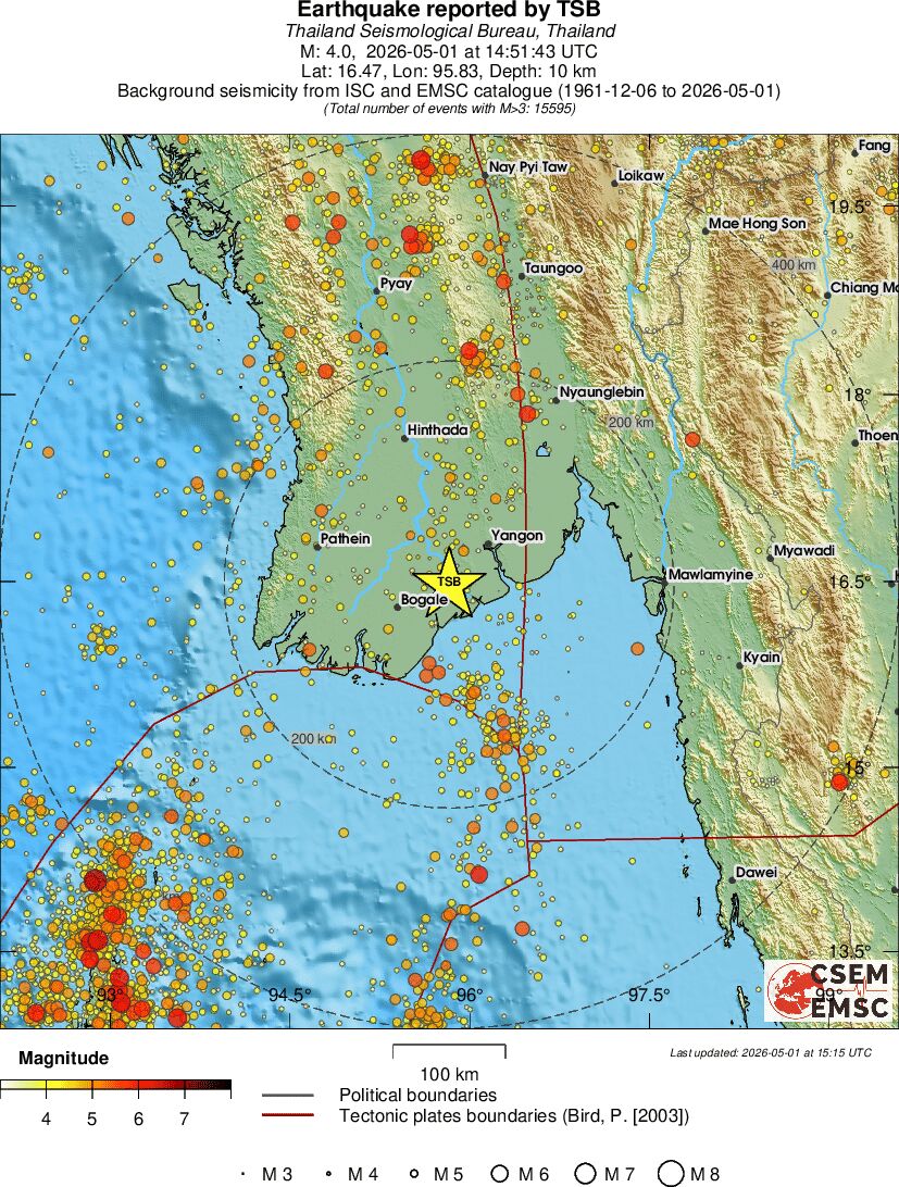 regional magnitude historical seismicity