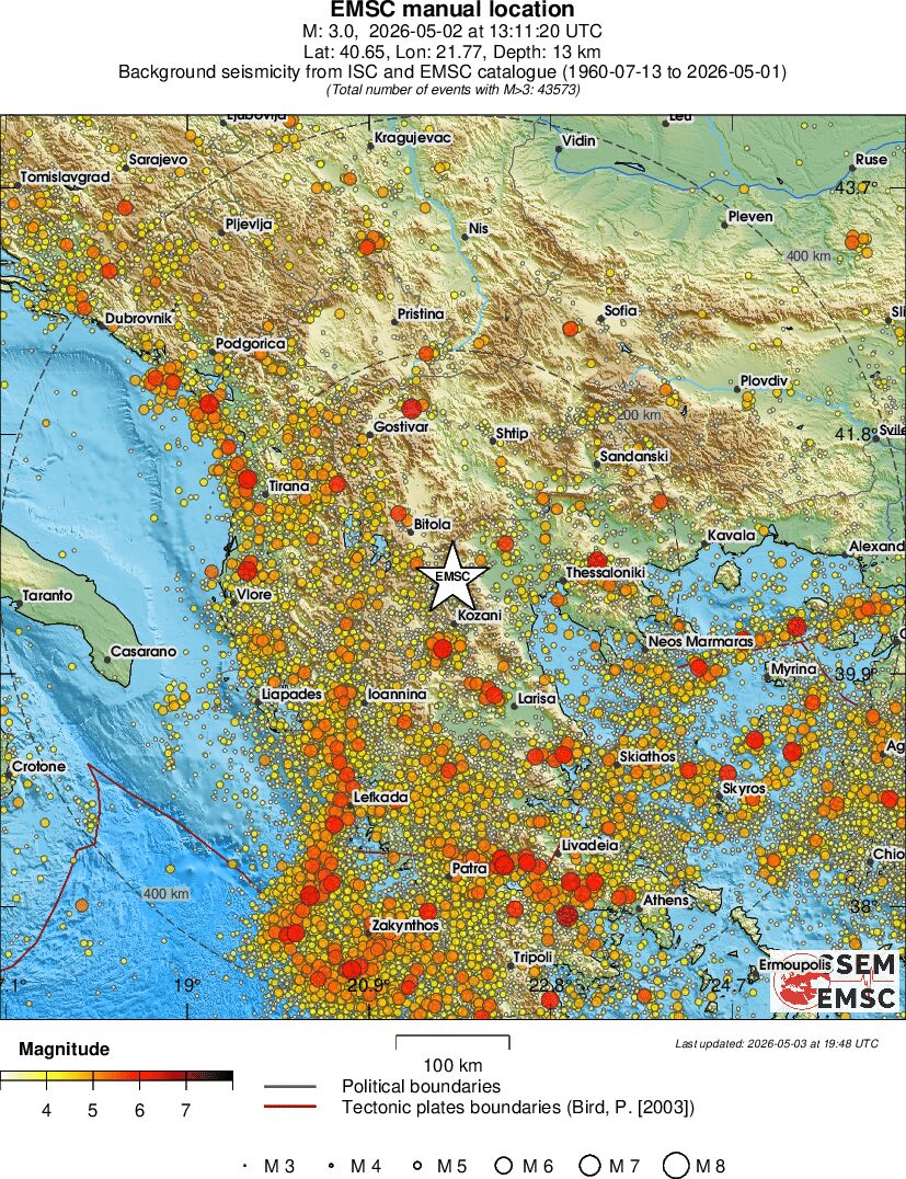 regional magnitude historical seismicity
