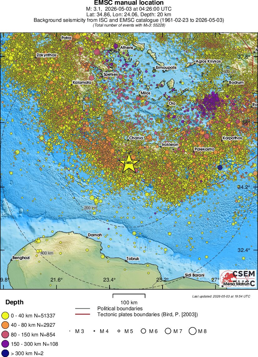 regional historical seismicity