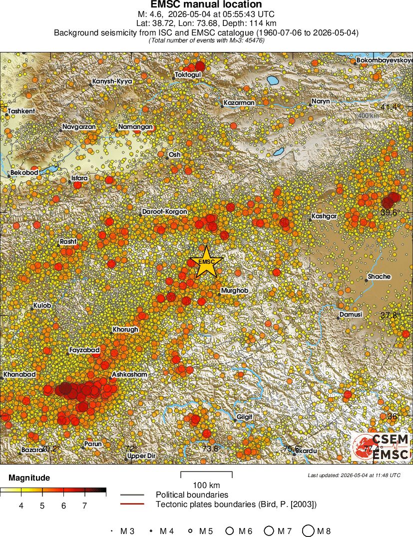 regional magnitude historical seismicity