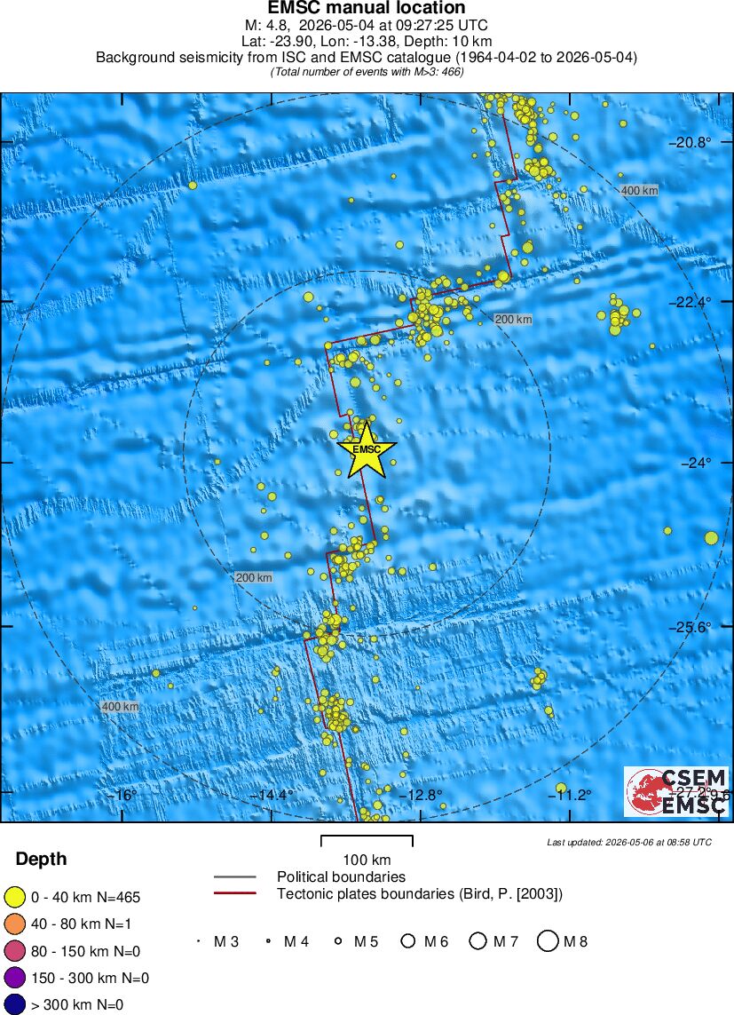 regional historical seismicity
