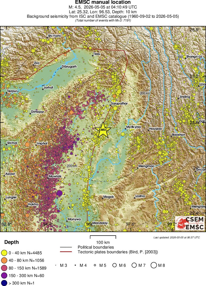 regional historical seismicity