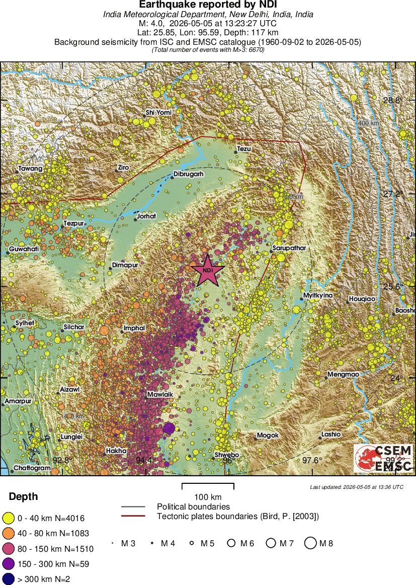 regional historical seismicity