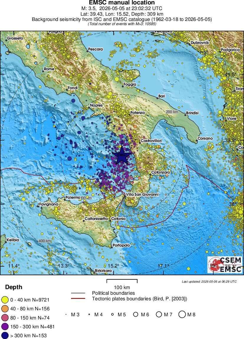regional historical seismicity
